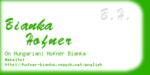 bianka hofner business card
